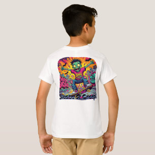 Camiseta Zombie Skateboarder Halloween niños T-Shirt - Guay