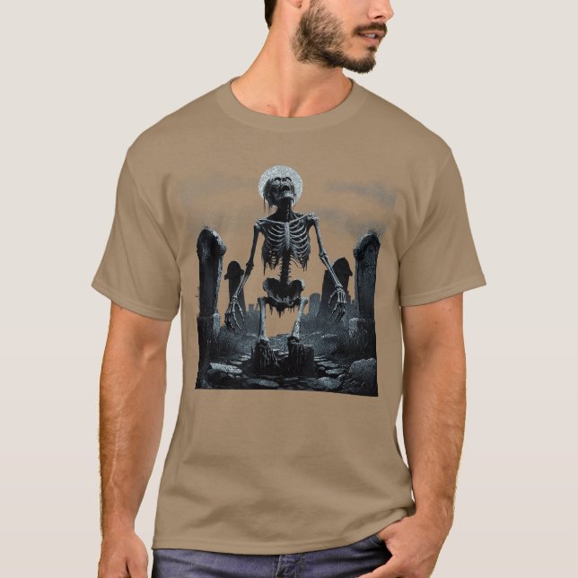 Camiseta Zombie Skeleton Undead Horror Grave Goth Art frien (Anverso)