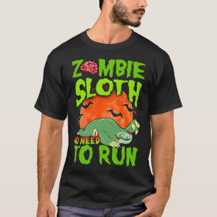 Camiseta Zombie Sloth No Es Necesario Correr Divertido
