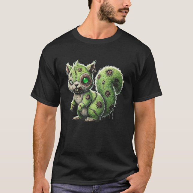 Camiseta Zombie Squirrel Halloween Zombie Squirrel Zombie L (Anverso)
