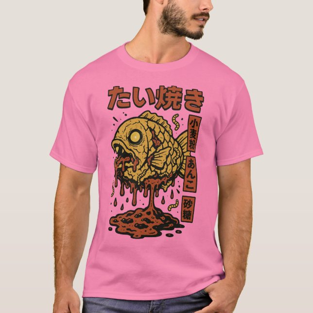 Camiseta Zombie Taiyaki - Crepúsculo pastelero japonés de p (Anverso)