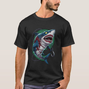 Camiseta Zombie Tiburón Halloween Disfraces Trick O Tre Esp