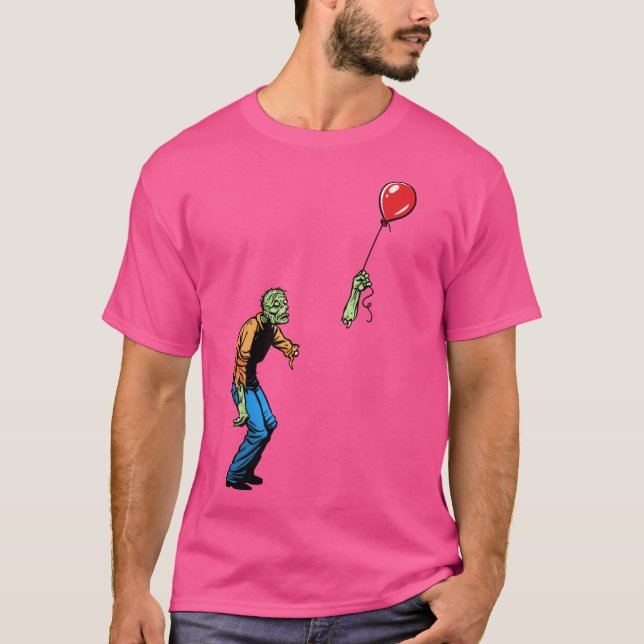 Camiseta Zombie triste con niño globo (Anverso)