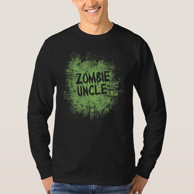 Camiseta Zombie uncle cool lazy halloween costume zombies f (Anverso)