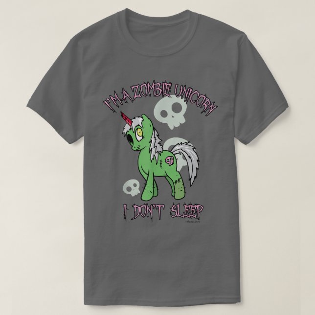 Camiseta Zombie Unicorn  (Diseño del anverso)