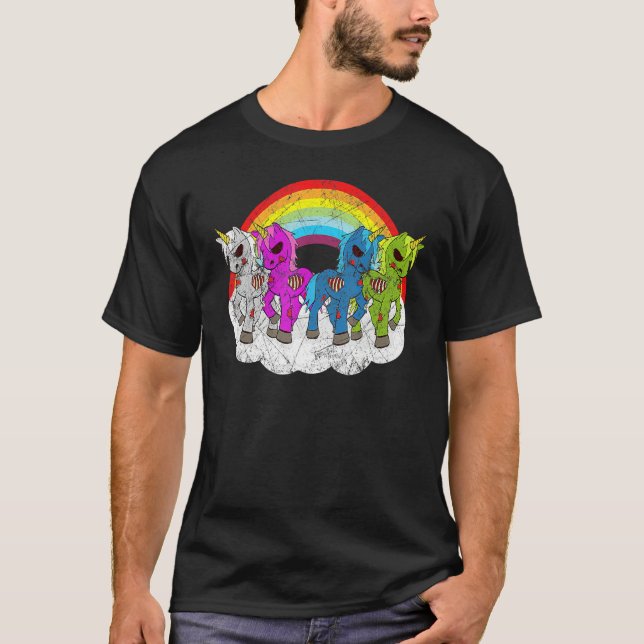 Camiseta Zombie Unicorn Apocalypse Creatures Halloween Zomb (Anverso)