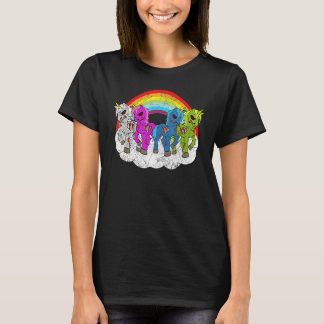 Camiseta Zombie Unicorn Apocalypse Creatures Halloween Zomb (Anverso)