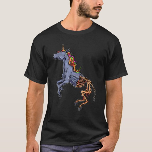 Camiseta Zombie Unicorn Lazy Halloween Costume Cool Zombiec (Anverso)