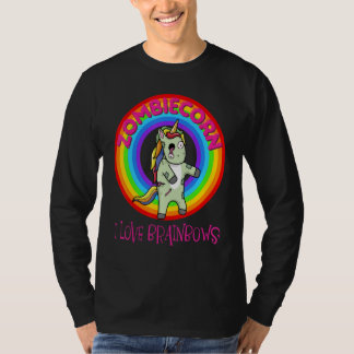 Camiseta Zombie Unicorn Zombiecorn Halloween Rainbow