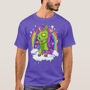 Camiseta Zombie Unicornio Halloween Horror Divertido