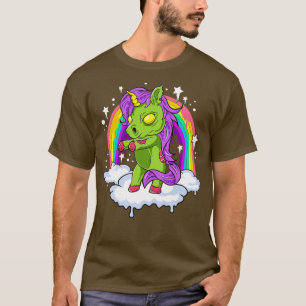 Camiseta Zombie Unicornio Halloween Horror Divertido