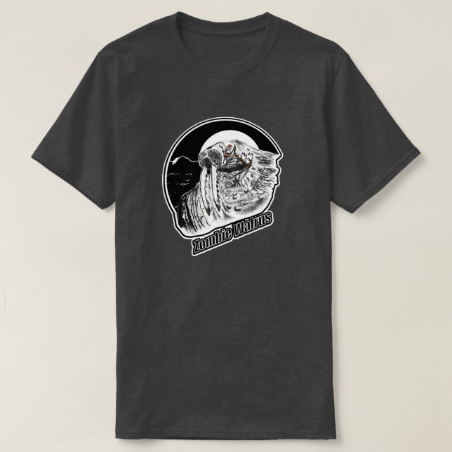 Camiseta Zombie Walrus BW (Diseño del anverso)