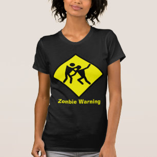 Camiseta Zombie Warning Road Sign