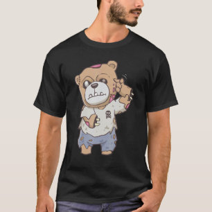 Camiseta Zombiecore Aesthetic Zombie Bear Pastel Creep Góti