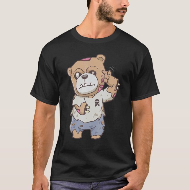Camiseta Zombiecore Aesthetic Zombie Bear Pastel Creep Góti (Anverso)