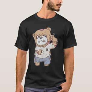 Camiseta Zombiecore Aesthetic Zombie Bear Pastel Creep Góti