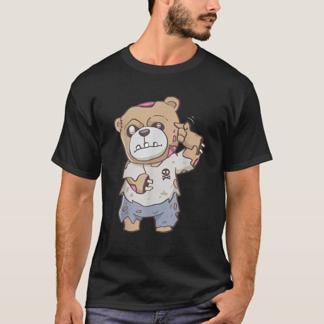 Camiseta Zombiecore Aesthetic Zombie Bear Pastel Creep Góti (Anverso)