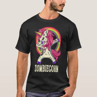 Camiseta Zombiecorn Zombie Unicorn Baile de Dabbing Hallowe