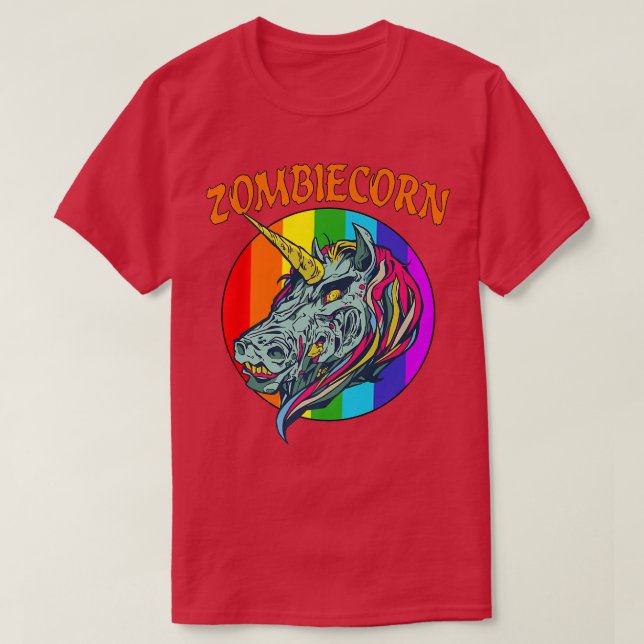 Camiseta Zombiecorn Zombie Unicornio disfraz de Halloween R (Diseño del anverso)