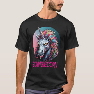 Camiseta Zombiecorn Zombie Unicornio I Love Brainbows Punk 