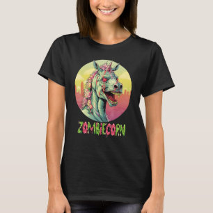 Camiseta Zombiecorn Zombie Unicornio I Love Brainbows Punk