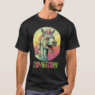 Camiseta Zombiecorn Zombie Unicornio I Love Brainbows Punk 