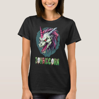 Camiseta Zombiecorn Zombie Unicornio I Love Brainbows Punk