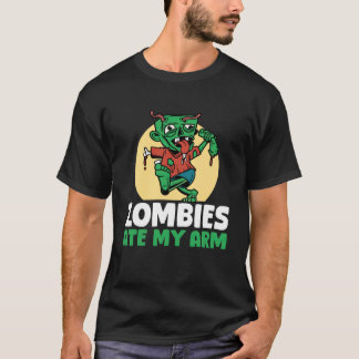 Camiseta Zombies Ate My Arm Halloween Arm Replacement Surge
