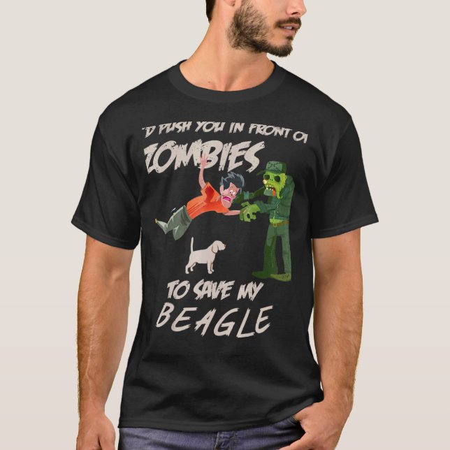 Camiseta Zombies Beagle Cute Zombie (Anverso)