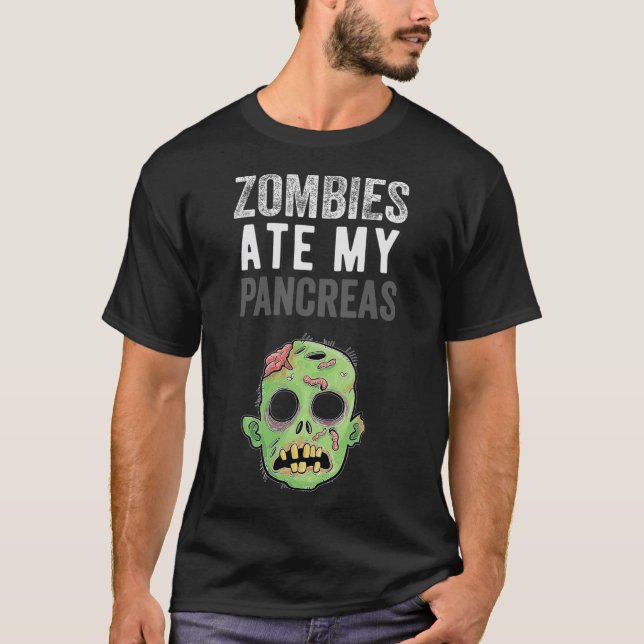Camiseta Zombies comen mi páncreas Diabetes Diabetes Chica  (Anverso)