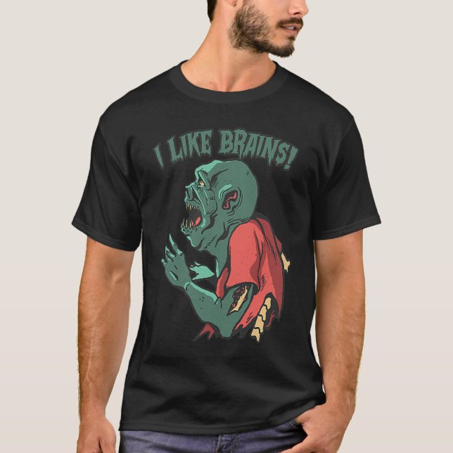 Camiseta Zombies Eat Brains Halloween Boys Kids Zombie (Anverso)