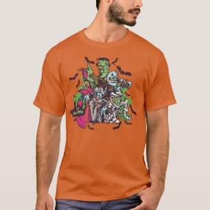 Camiseta Zombies felices Halloween espeluznantes asustan a 
