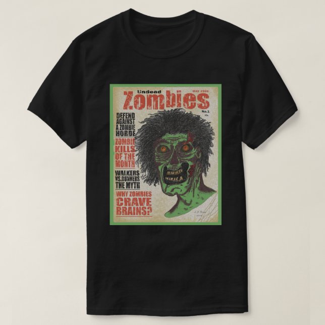 Camiseta ZOMBIES - La frontera verde de la revista (Diseño del anverso)