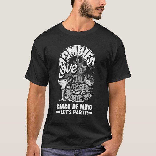 Camiseta Zombies love Cinco de Mayo too (Anverso)