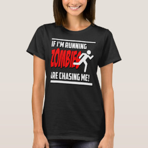 Camiseta Zombies me persiguen horrorizados Nerd Geek Gráfic
