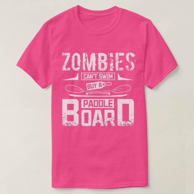 Camiseta Zombies no pueden nadar compran una tabla de remo  (Diseño del anverso)