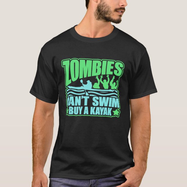 Camiseta Zombies No Pueden Nadar Comprando Un T-S De Superv (Anverso)