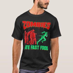 Camiseta Zombies que odian comida rápida regalo gracioso pa