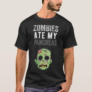 Camiseta Zombies Se Comieron Mi Páncreas Chica Divertida Co