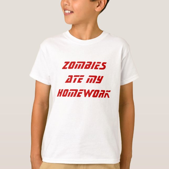 CAMISETA ZOMBIES SE COMIERON MI TRABAJO (Anverso)