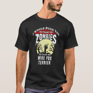Camiseta Zombies Wire Fox Terrier Espeluznante Halloween