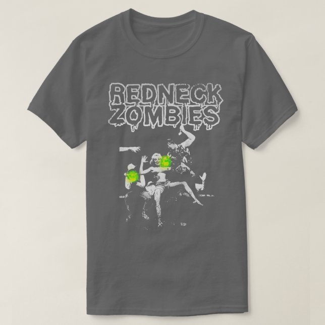 Camiseta Zombis de cuello rojo (Diseño del anverso)