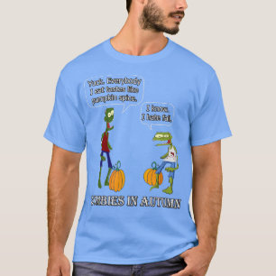 Camiseta Zombis En Otoño Matilló Meme De Especie De Calabaz