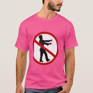 Camiseta Zombis graciosos prohibieron el Rótulo Regalos hum