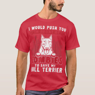 Camiseta Zombis para salvar mi Bull Terrier Funny Halloween