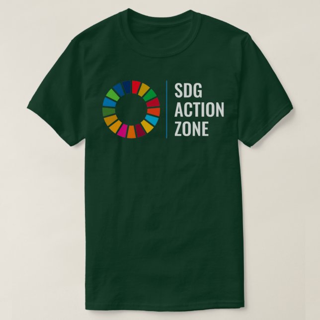 Camiseta Zona de acción de SDG Objetivos de Desarrollo Sost (Diseño del anverso)