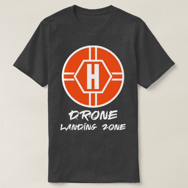 Camiseta Zona de aterrizaje de drones Helicopter Pad (Diseño del anverso)