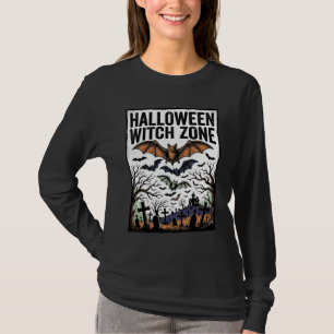 Camiseta Zona de Bruja de Halloween Diseño Antiguo de Murci