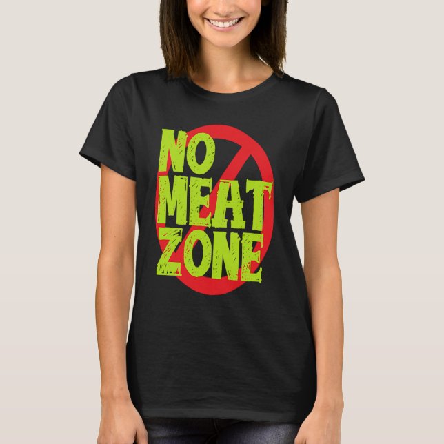 Camiseta Zona de carne vegan (Anverso)