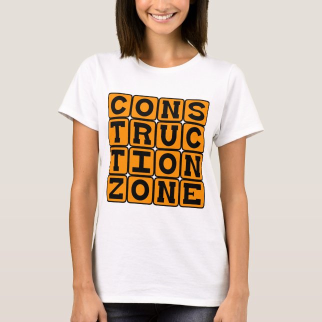 Camiseta Zona de Construcción, Área de Casco Duro (Anverso)
